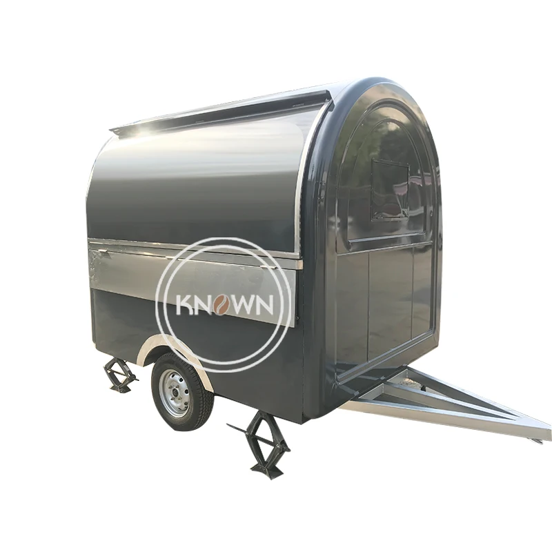 

Food Vending Hotdog Camping Trailer Food Kiosk Outdoor Coffee Carts Mobile Airstream Stainless Steel Food Truck for Sale