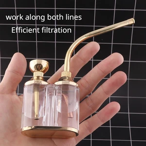 قابل للفصل المياه التدخين طائرة ورقية الشيشة الشيشة حامل سجائر مصغرة الشيشة فلتر دخان أكريليك مع فلتر قطران أنبوب معدني أفضل 10 شيشة صغيرة محمولة مبيعا - رقم 6