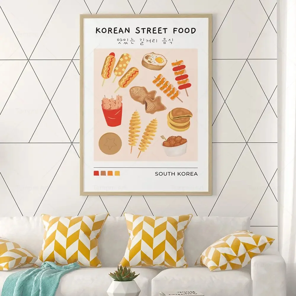 

Simple Nordic style abstract dessert decoration living room entrance restaurant high-end canvas painting