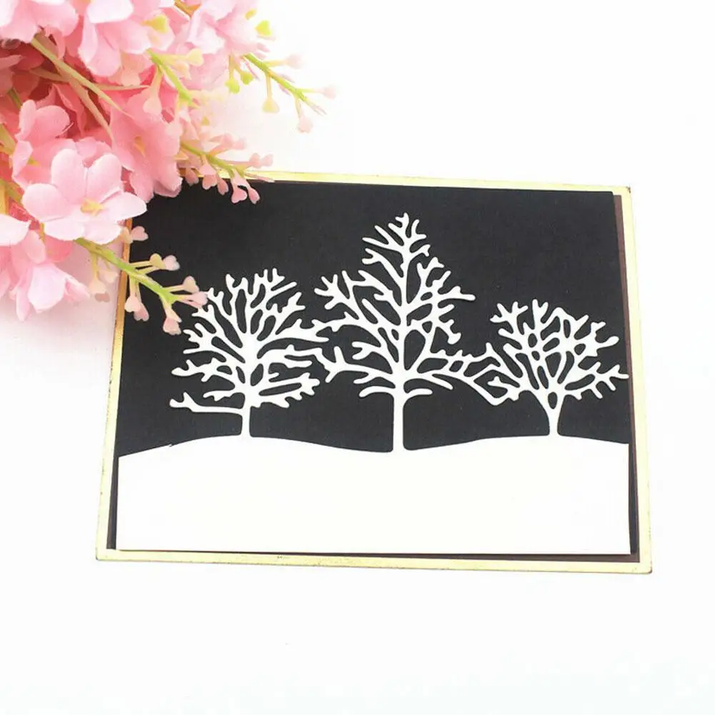 Three Trees 2023 Metal Cutting Dies DIY Scrapbooking Stencils Album Knife Card Paper Mould Embossing Mold Photo Craft Items