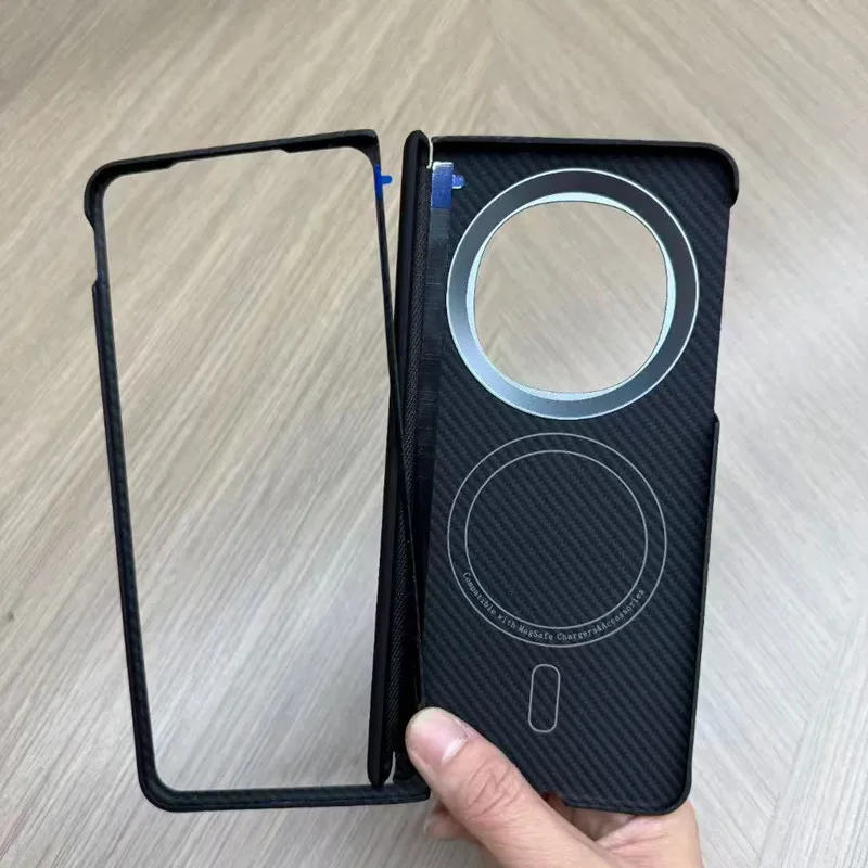 Magnetic Case For OPPO Find N5 Central Axis Carbon Fiber Case Aramid Fiber Covers For OPPO Find N5 Ultra-thin Protective Case