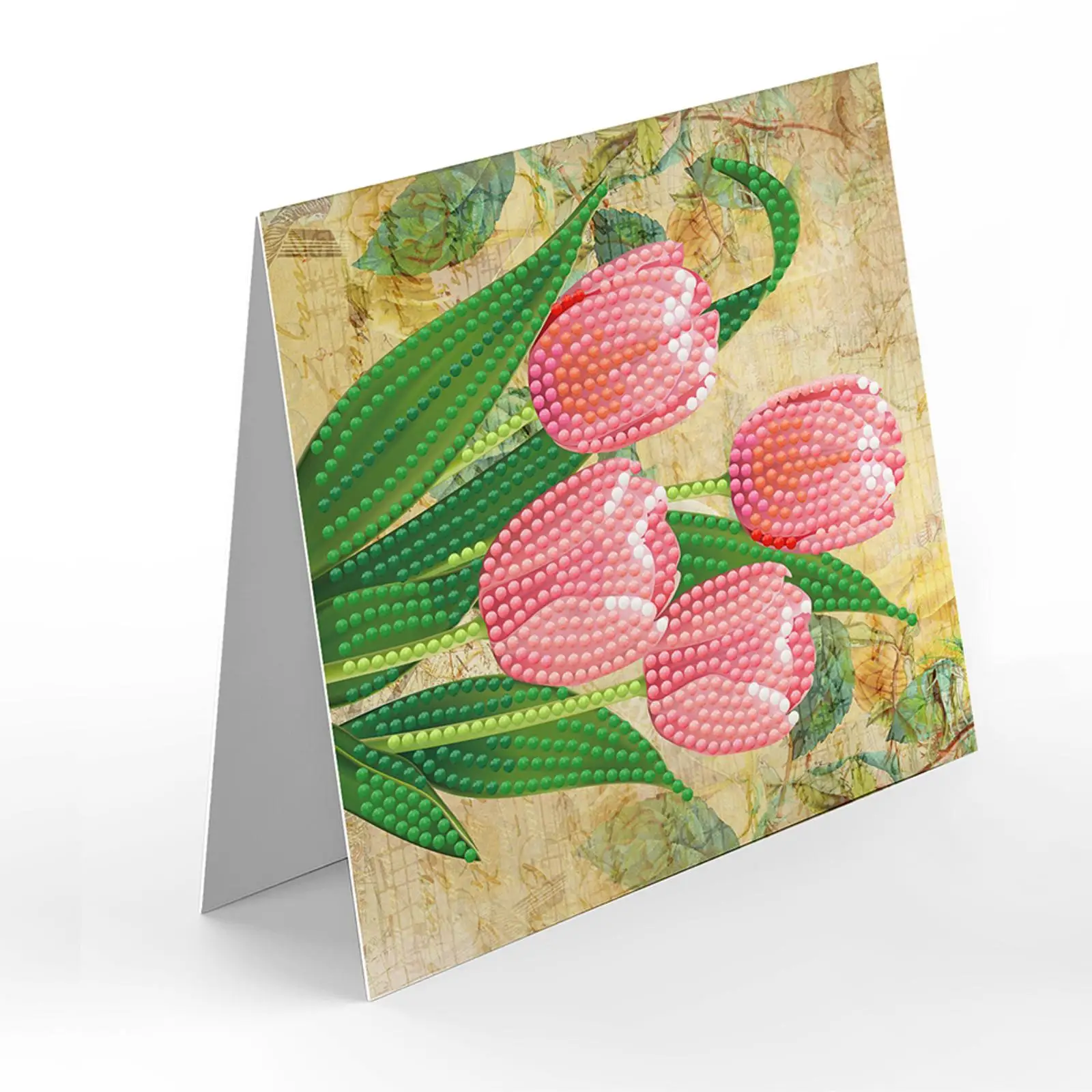 

8PCS DIY Rhinestone Diamond Art Mosaic Postcards Diamond Art Handmade Cards Creative Birthday & Thanksgiving Card Kit