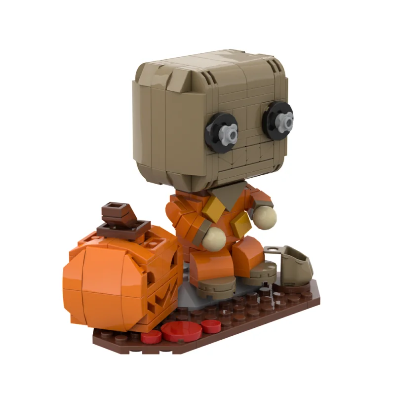 MOC Horror Movie Pumpkin Lantern Doll Model Building Blocks Supernatural Halloween Trick\'r Treat Action Figure Brick Toy Gift