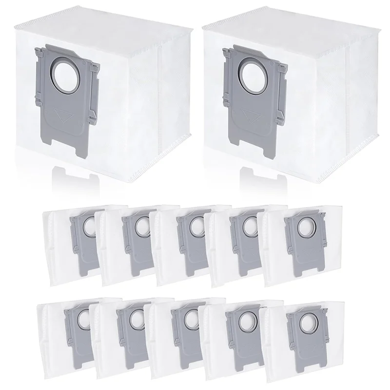 Sacs à poussière de remplacement pour aspirateur Roborock, 12 pièces, pour modèles S8 + /S8 Pro Ultra / S7 MaxV Ultra / Q5 / Q5 + / Q7 + / Q7 Max +