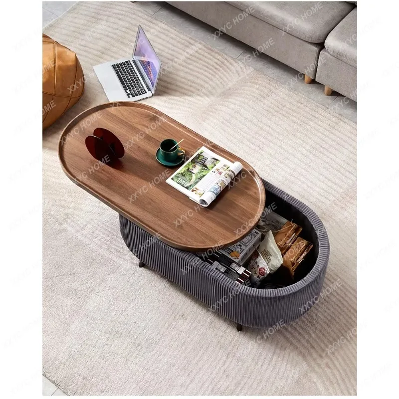 XXFactory Direct SalesLow Oval Coffee Tables Storage r Floor Modern Small Coffee Table Living Room Hotel