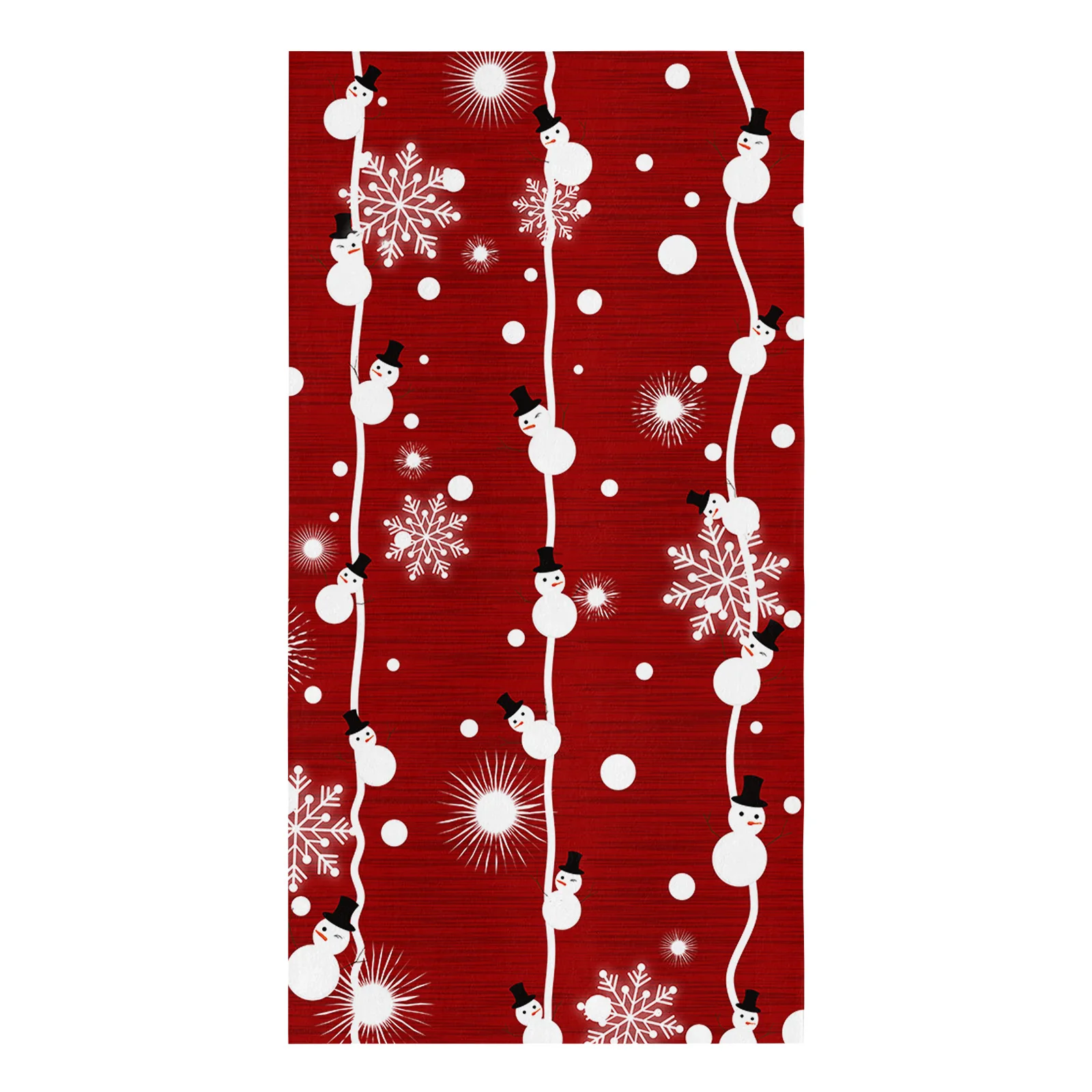 Red Winter Christmas Snowman Snowflake Soft Microfiber Kitchen Towel Absorbent Clean Dish Cloth Towels Kichen Cleaning Supplies