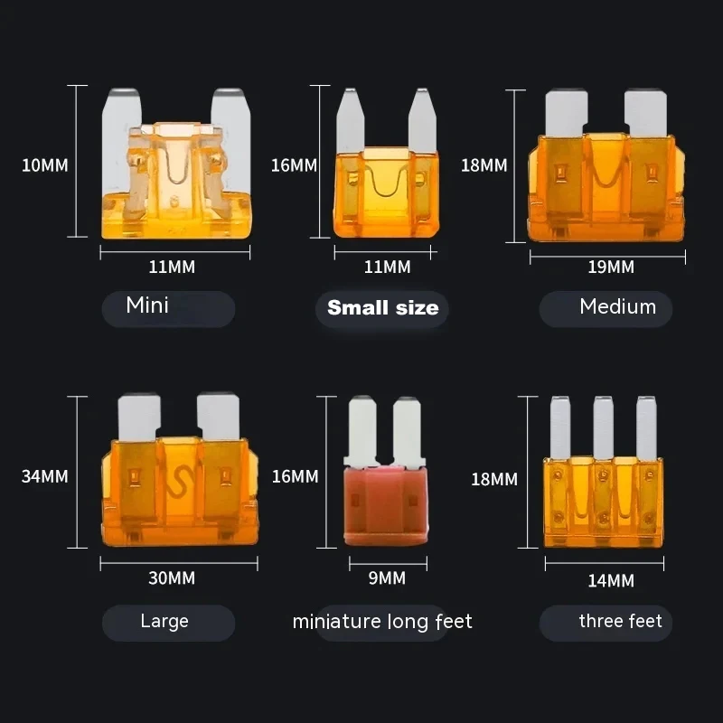 10pcs/lot Automotive Fuse Insert For Small MediuM Large Size Mini 5A 7.5A 10A 15A 20A 30A 35A 40A 3A