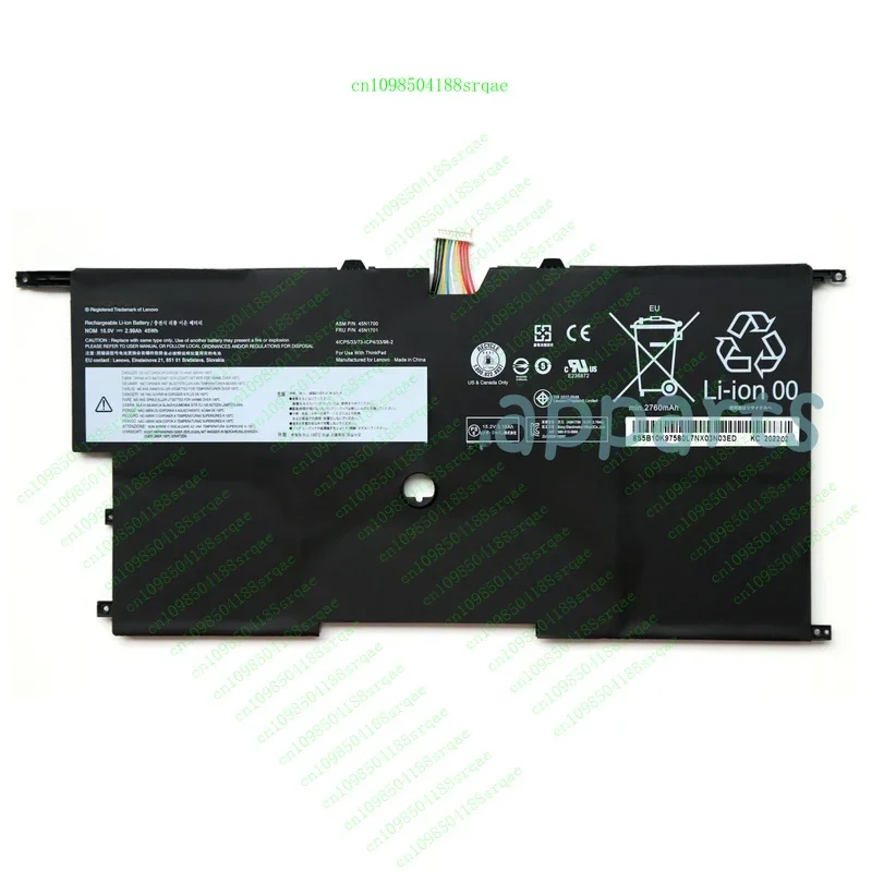 

Оригинальный аккумулятор 45N1700 45N17001 для Lenovo ThinkPad X1 Carbon Gen 2 20A7 20A8 "% тест"