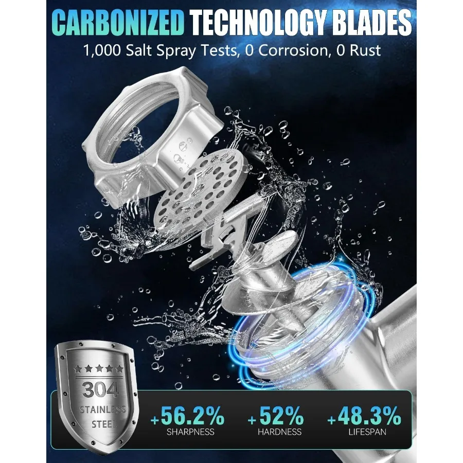 مفرمة لحم كهربائية 5.0 مع محرك فائق 3500 وات ولوحة شفرة SUS304 معتمدة من SGS لطحن اللحوم السريع 3 ثوانٍ I #5