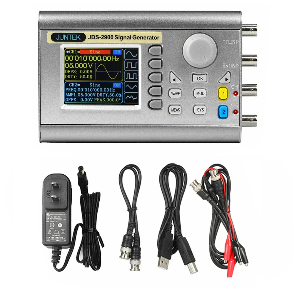 JDS2900 15/30/40/50/60MHz DDS Dual-CH Function Signal Generator Arbitrary Waveform Generator Source Frequency Counter