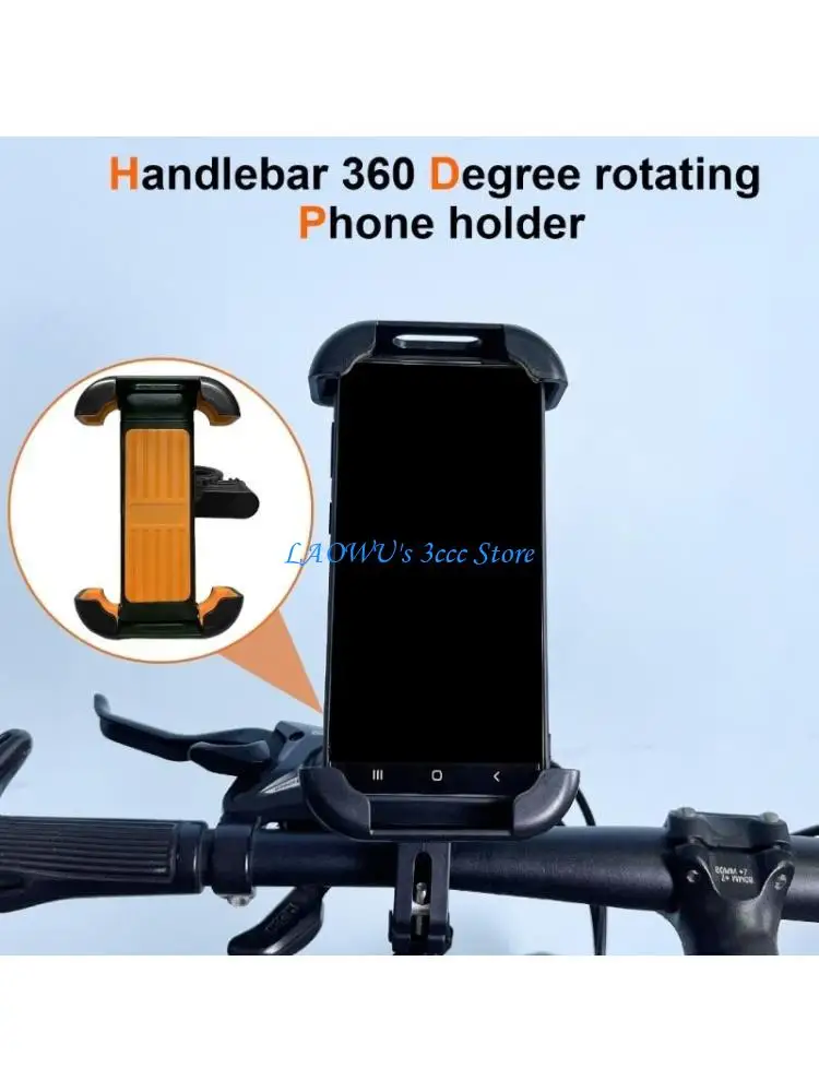 

Y8AD Lightweight Phone Mount Adjustment Phone Stand ABS Phone Mount 360 Rotatable Phone Stand for Motorcycles & Scooters