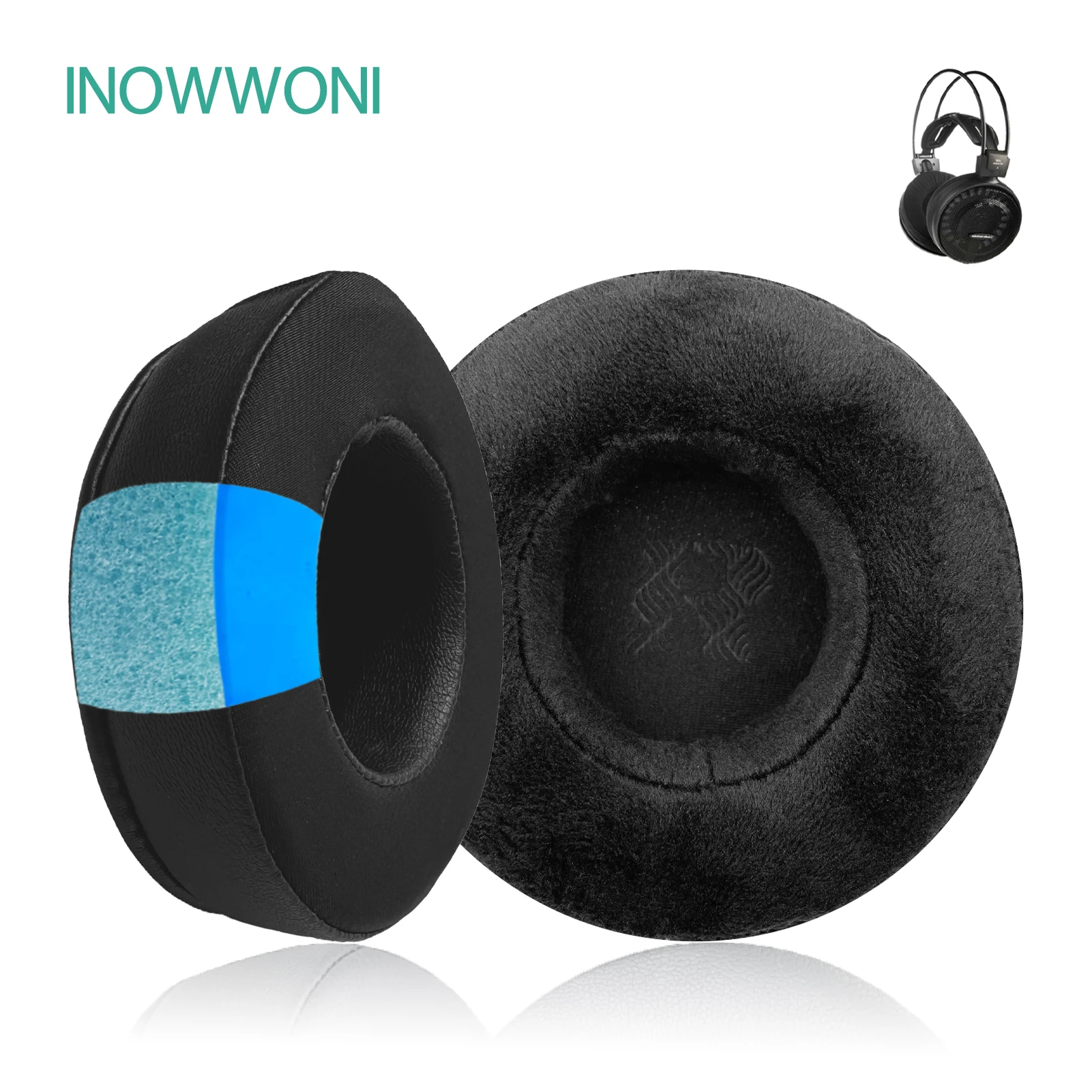 INOWWONI Replacement Earpads For Audio-Technica ATH-AD200 AD300 AD400 AD500 A500 A500X AD700 AD900 Headphones Ear Cushion