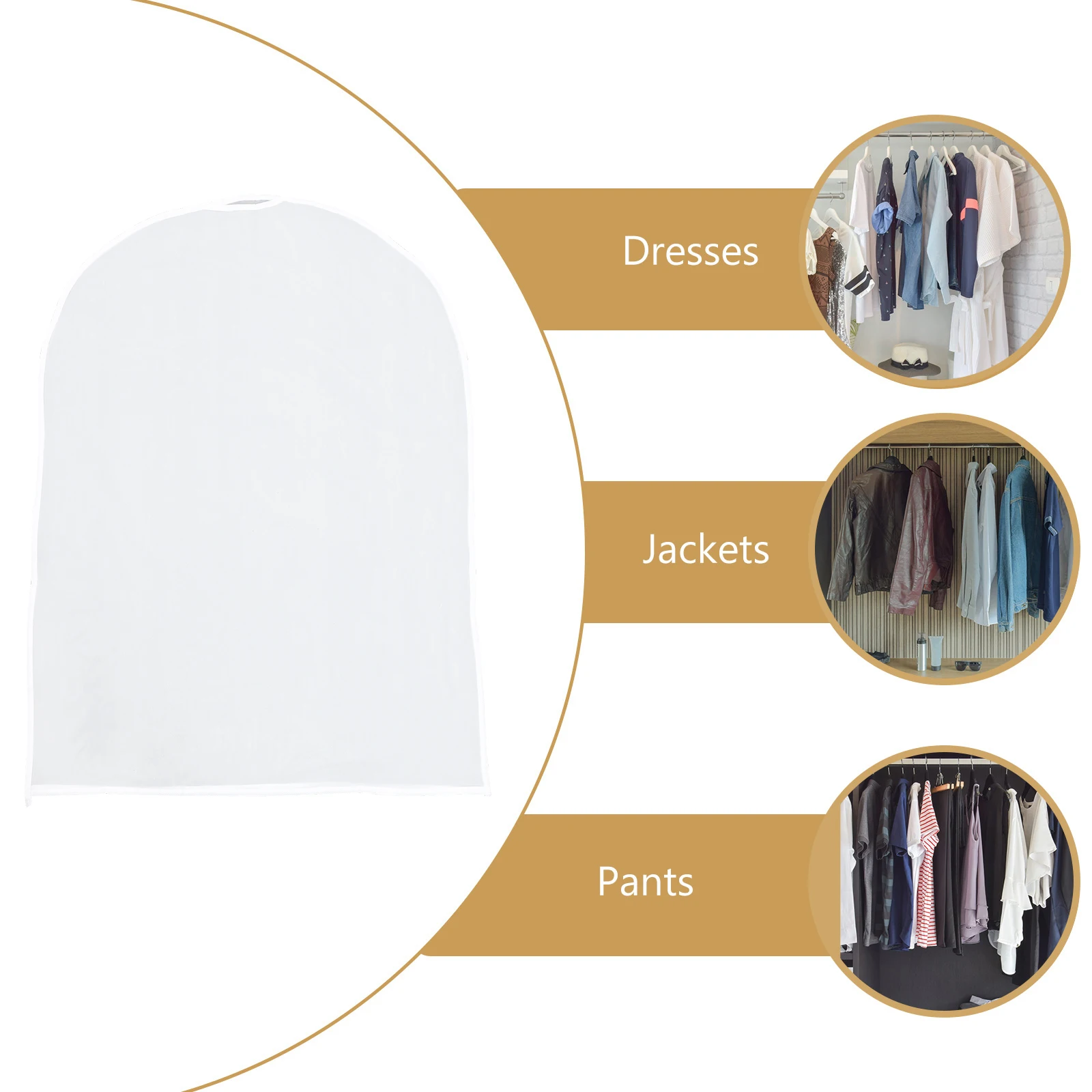 

10 Pcs Dust Cover Suits Overcoat Clothing Bag Hanging Garment Neck Wardrobe Home Clothes Eva Storage Travel Dress Protective