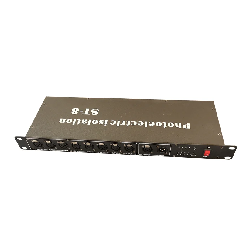 Light Signal Distribution Amplifier Dmx512 Stage Lighting 8-Way Amplifier Photoelectric Isolation