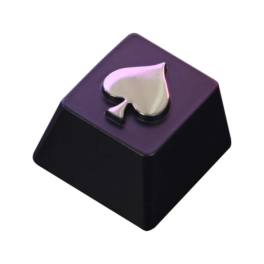 KeyStone Embossed Poker Keycap - Suit Series Metal Alloy Mechanical Keycap for Cherry MX R4 Height Premium Keycaps Set"