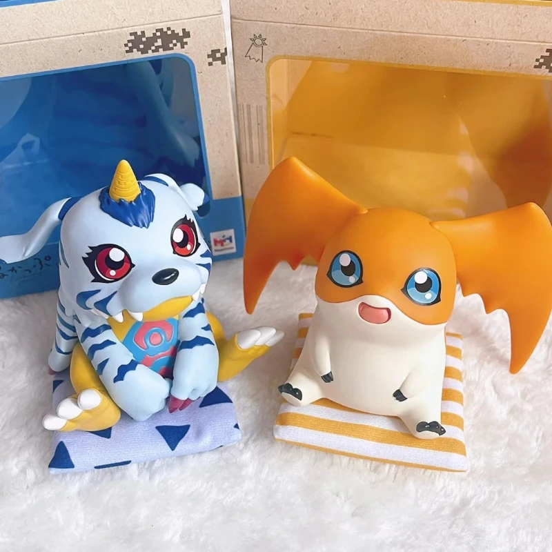 MegaHouse Digital Monsters Look Up Q Version Figure Agumon Gabumon Patamon Collectible Model Desktop Decor For Anime Fans
