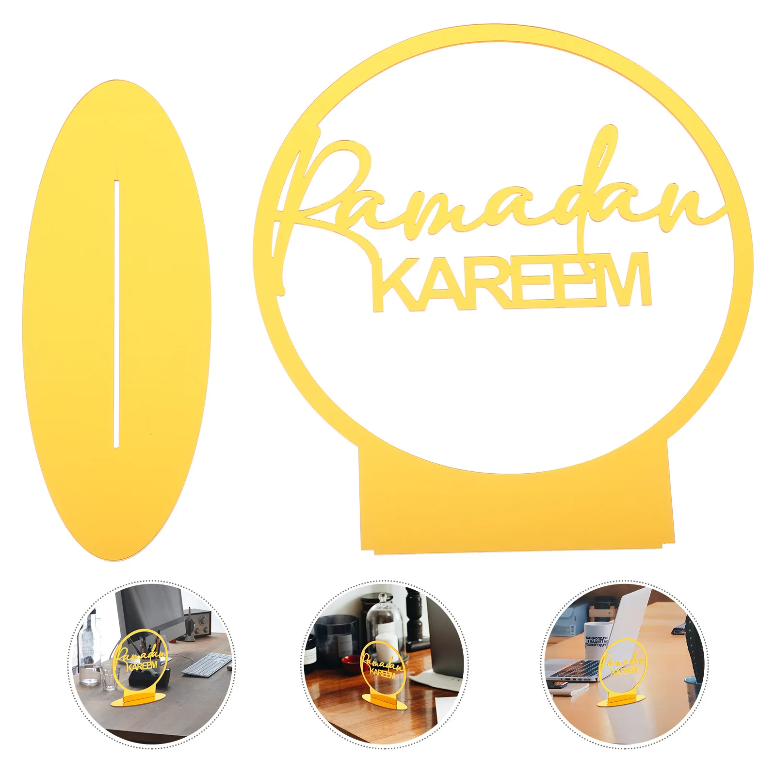 عيد مبارك القمر زخرفة الاكريليك رمضان منضدية الديكور عيد المنزل حزب ديكور إسلامي مهرجان مبارك زينة رمضان