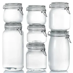 Transparent Glass Jar with Vacuum Seal Lid for Lemon/Pineapple/Honey Storage