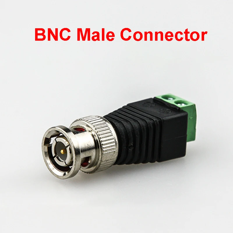 1pcs Male Metal BNC Connector with DC Connector Plug Screw Terminal UTP Video Balun for CCTV Surveillance Camera CCTV system