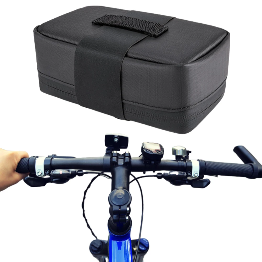 PU Bike Seat Bag Under Seat Bike Bag Large Capacity Strap-On Bike Pouch Multi-compartments for Mountain Road Bikes