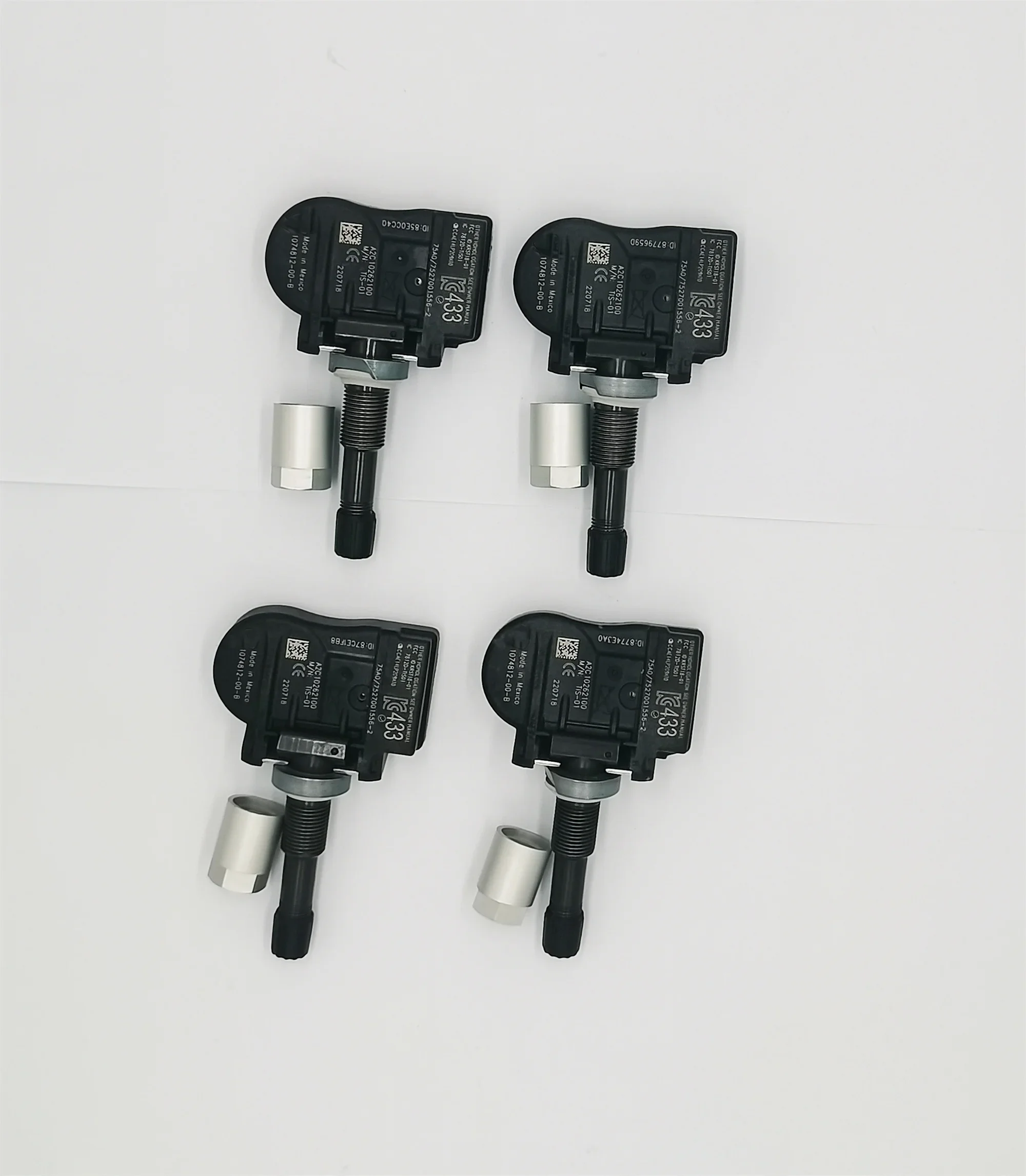 

4Pcs 433MHZ Tire Pressure Sensors 1074812-00-B 107481200B For Tesla Model 3 Model S Model X