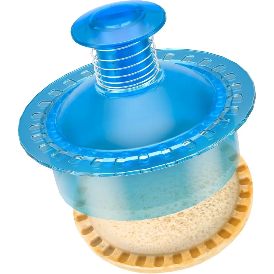 Cortador y sellador de sándwich, máquina para hacer sándwiches sin costuras, mantequilla de maní, gelatina, sándwich, cortador de galletas, azul translúcido Ro