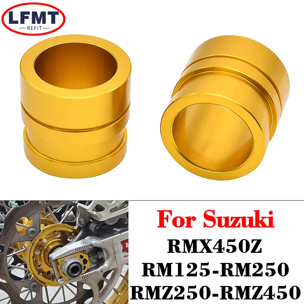 

For Suzuki RM Z250 Z450 RMZ250 RMZ450 RMX450Z RMX 450Z 2007-2015 2016 2017 2018 2019 Motorcycle CNC Front Rear Wheel Hub Spacer