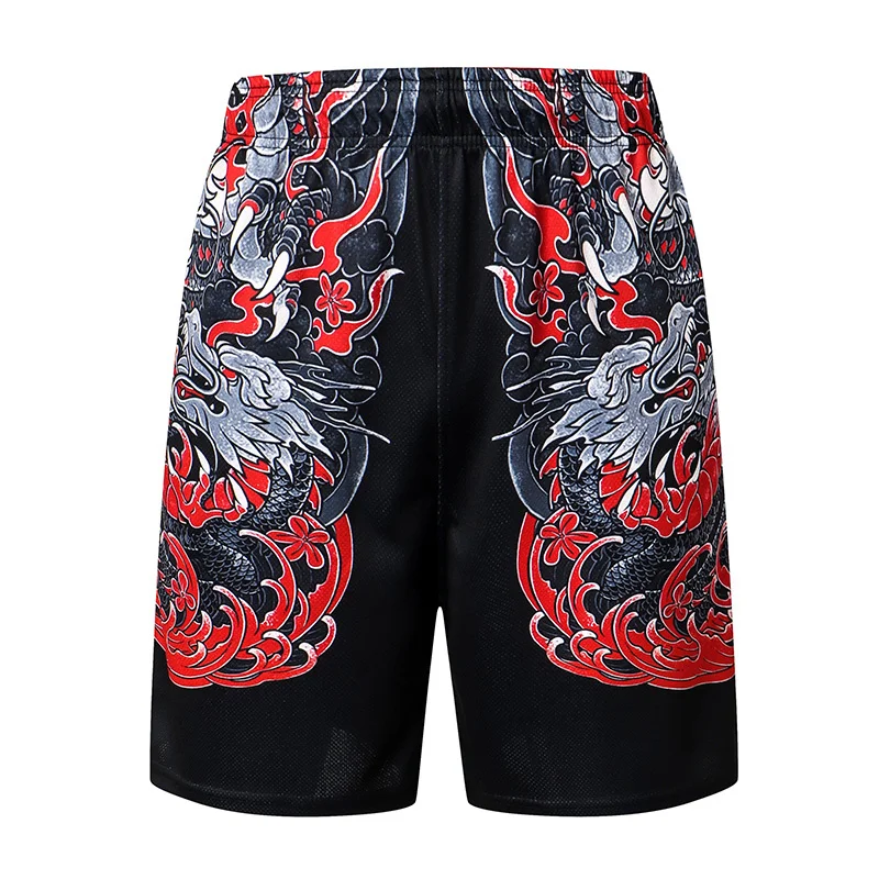 Chinese Dragon Graphic Beach Shorts Pants Men 3D Printed Surfing Board Shorts Summer Hawaii Swimsuit Swim Trunks Cool Ice Shorts