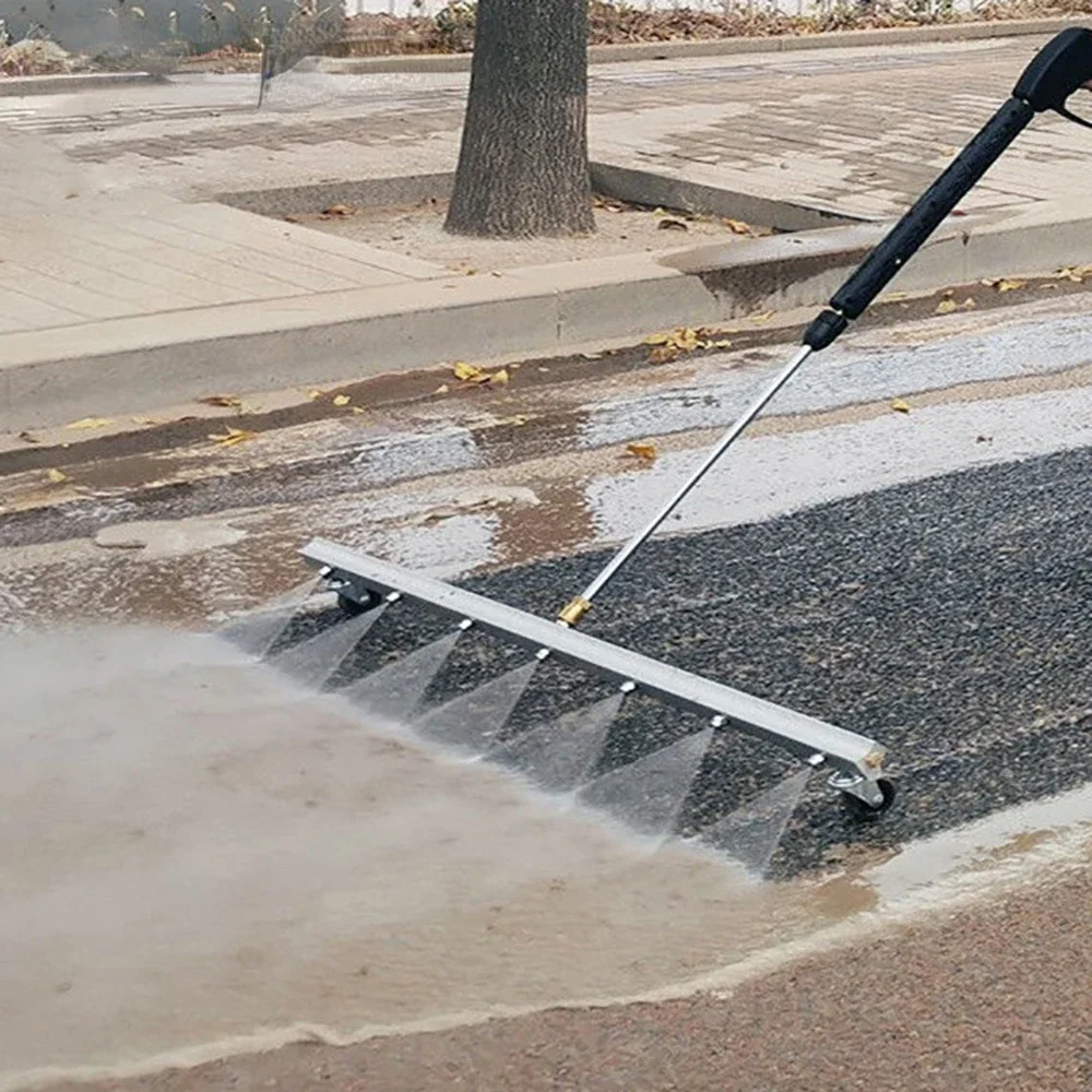 High Pressure Washer broom Undercarriage Cleaner 7 Nozzle Road Cleaning Tool 4000 PSI Road Cleaning Machine for Car Washer