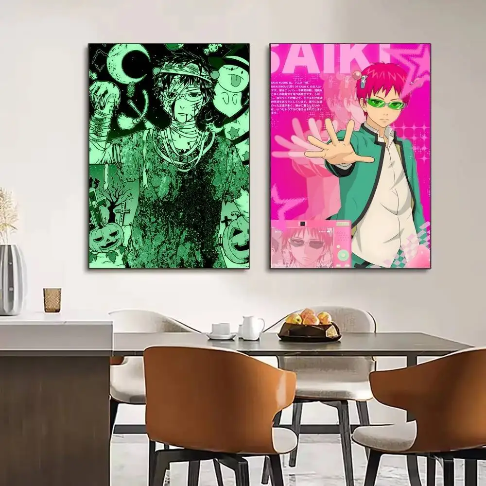 Japanese Anime Saiki K Disasterus Life  Anime Posters Sticky HD Quality Wall Art Retro Posters for Home Kawaii Room Decor