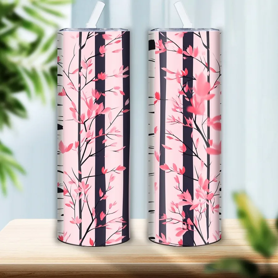 20oz 1Pc Festive Straight Tumblers Straw Lid 3D Print Summer Beach Shells Starfish Outdoor Party Gift Mugs Funny Travel Mugs