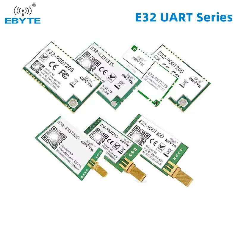 E32 UART Module LoRa Spread Spectrum 170/433/915/868MHz Long Disctance 20/30/33dBm Stamp Hole EBYTE SMD UART Wireless Module