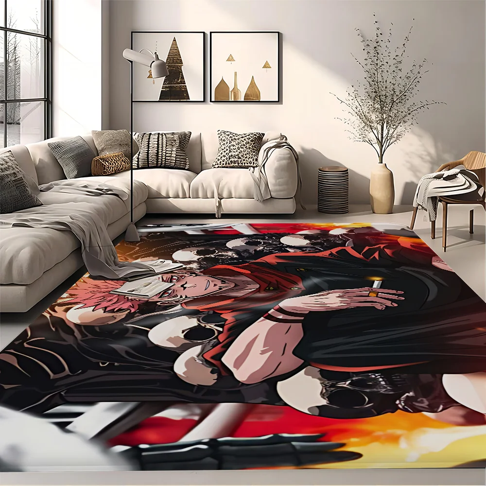 Anime Jujutsu Kaisen Ryomen Sukuna Entrance Door Mat Washable Non-Slip Living Room Sofa Chairs Area Mat Kitchen Welcome Doormat