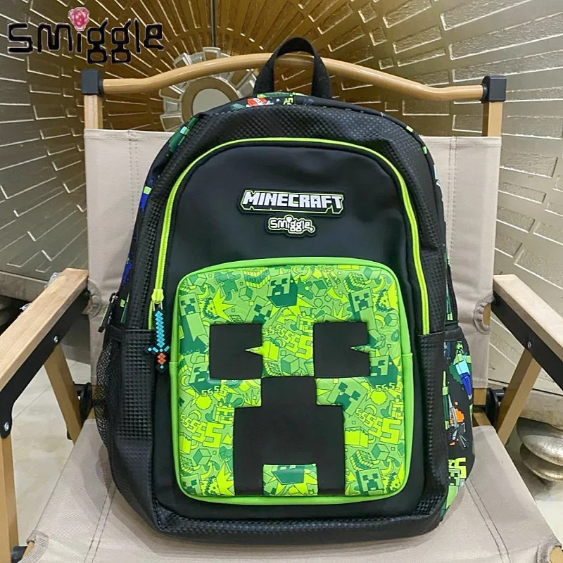 Australia Genuine Smiggle Minecraft Co branded Backpack Primary School and Children\'s Backpack Lunch BagStart of School Gift