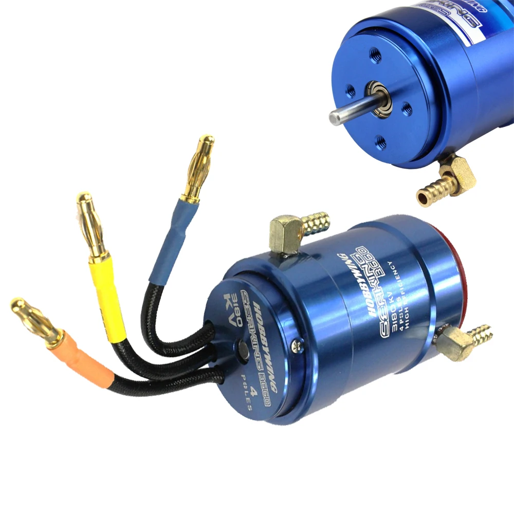 

Бесщеточный двигатель HOBBYWING SEAKING 2040SL 4800kv/2848SL 3900kv/3660SL 3180kv с водяным охлаждением для радиоуправляемой гоночной рыбацкой лодки