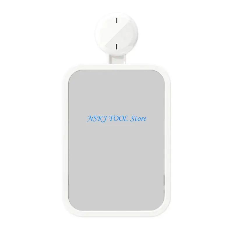 L8RC Sturdy Bathroom Mirror with Suction Cup Designs Convenient Portable Accessory for Easy Installation Daily Casual Use