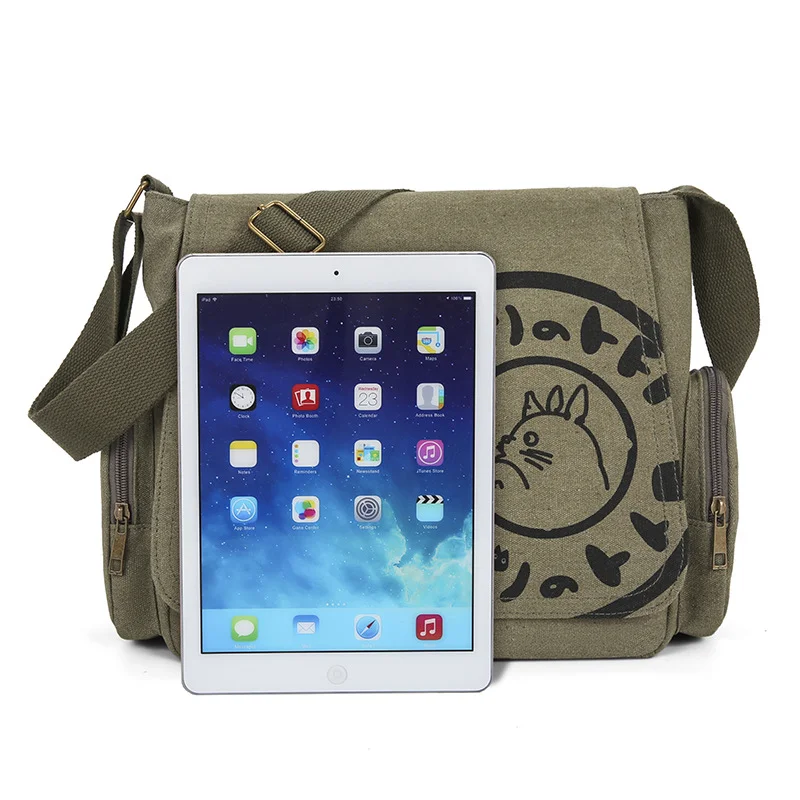 Japanese and Korean canvas bags Anime periphery My neighbor is Chinchilla shoulder bag Totoro backpack messenger bag School bag