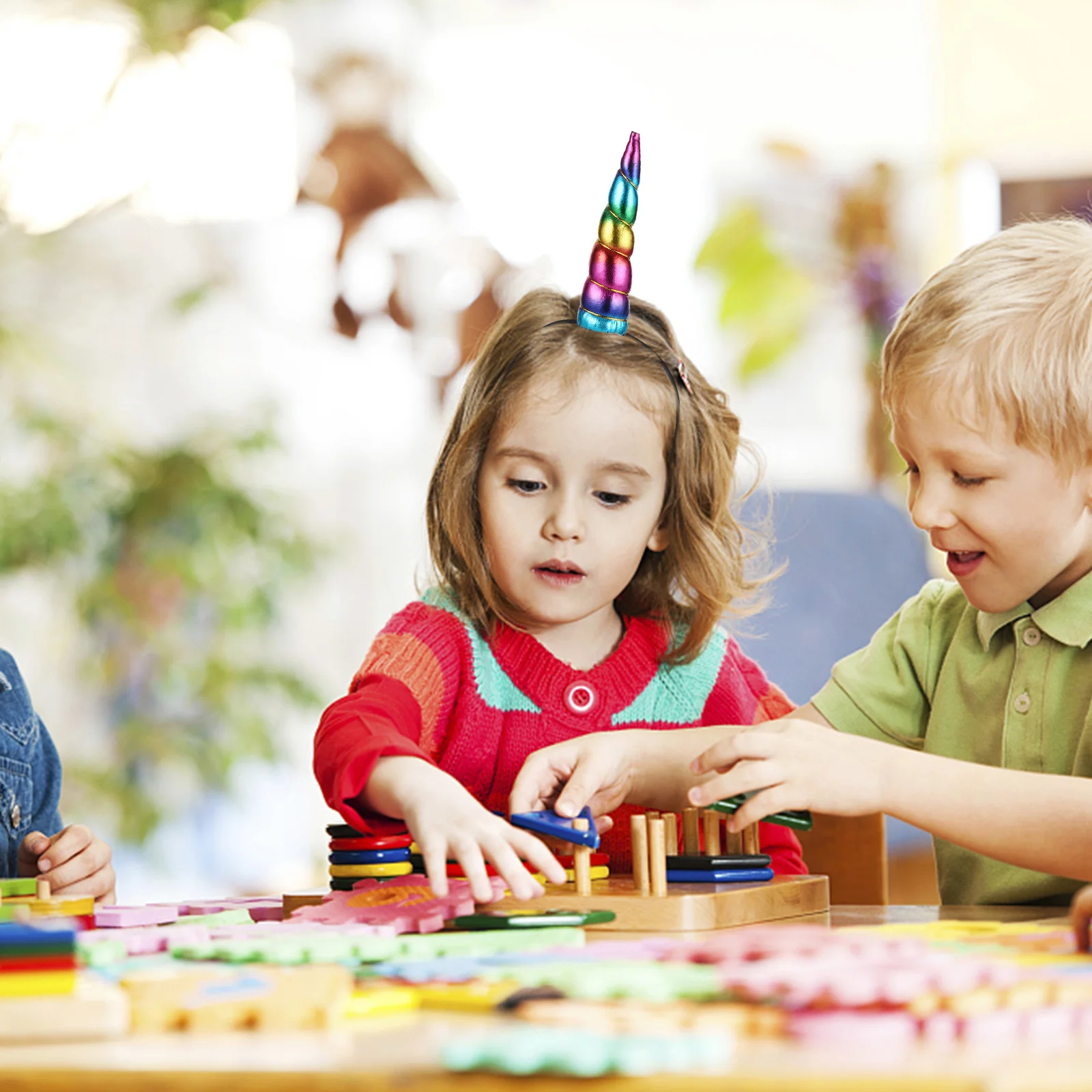 

12Pcs Headwear for Children Christmas Themed Party Headbands Lightweight Eco Friendly Hair Accessories for Girls