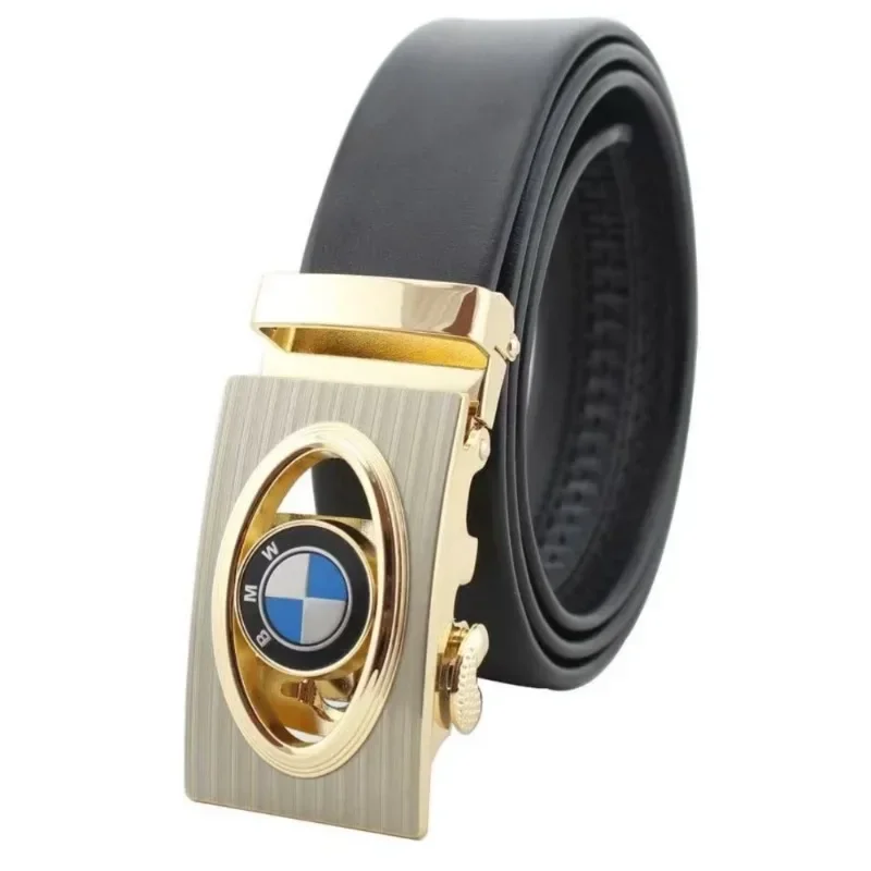 

BMW Car logo Luxury Belt for Men Leather Belt Metal Pin Buckle Quality Famous Designer Waist Strap Belt for Jeans Plus Size