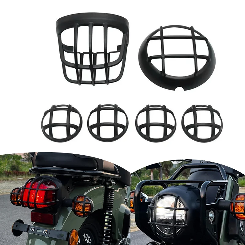 Fit for Honda Cross Cub 110 Motorcycle Front Rear Turn Signal Light Grill Guard Cover Tail Indicator Lamp Protector CC110 New