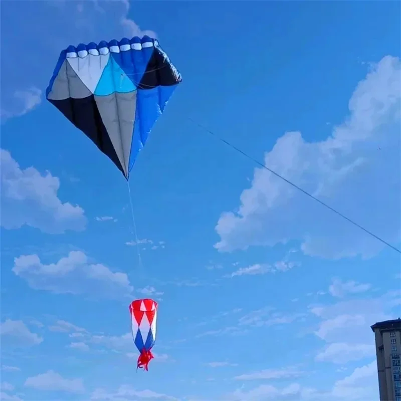 Envío Gratis, pipa de diamante azul de 3m, pipa grande y suave volando para adultos, pipa de nailon, camiseta giratoria con cuerda, pipa grande gigante