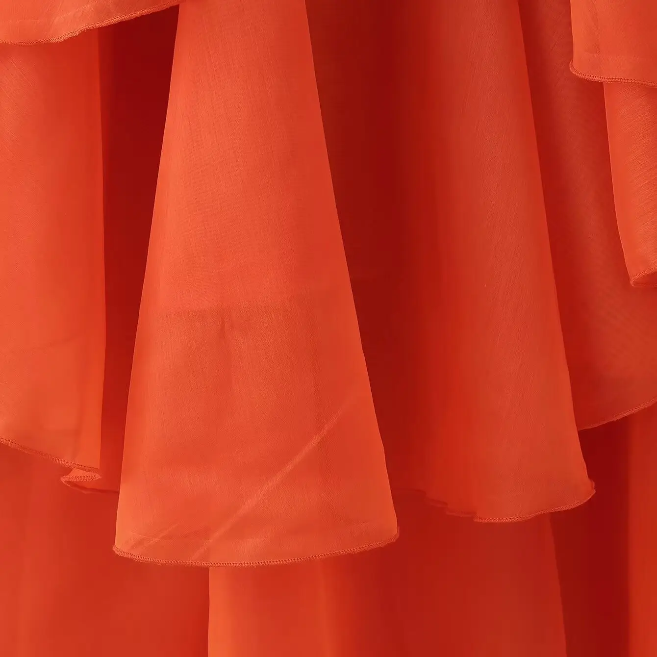 Vestido F com Decoração Floral em Camadas 3D, Novo Estilo de Primavera, Saia em Camadas de Cintura Alta, Fibra de Poli...