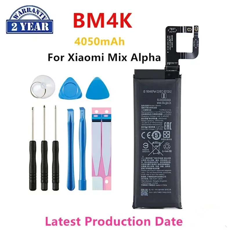 

Brand New BM4K 4050mAh Battery For Xiaomi Mix Alpha BM4K High Quality Phone Replacement Batteries+Tools