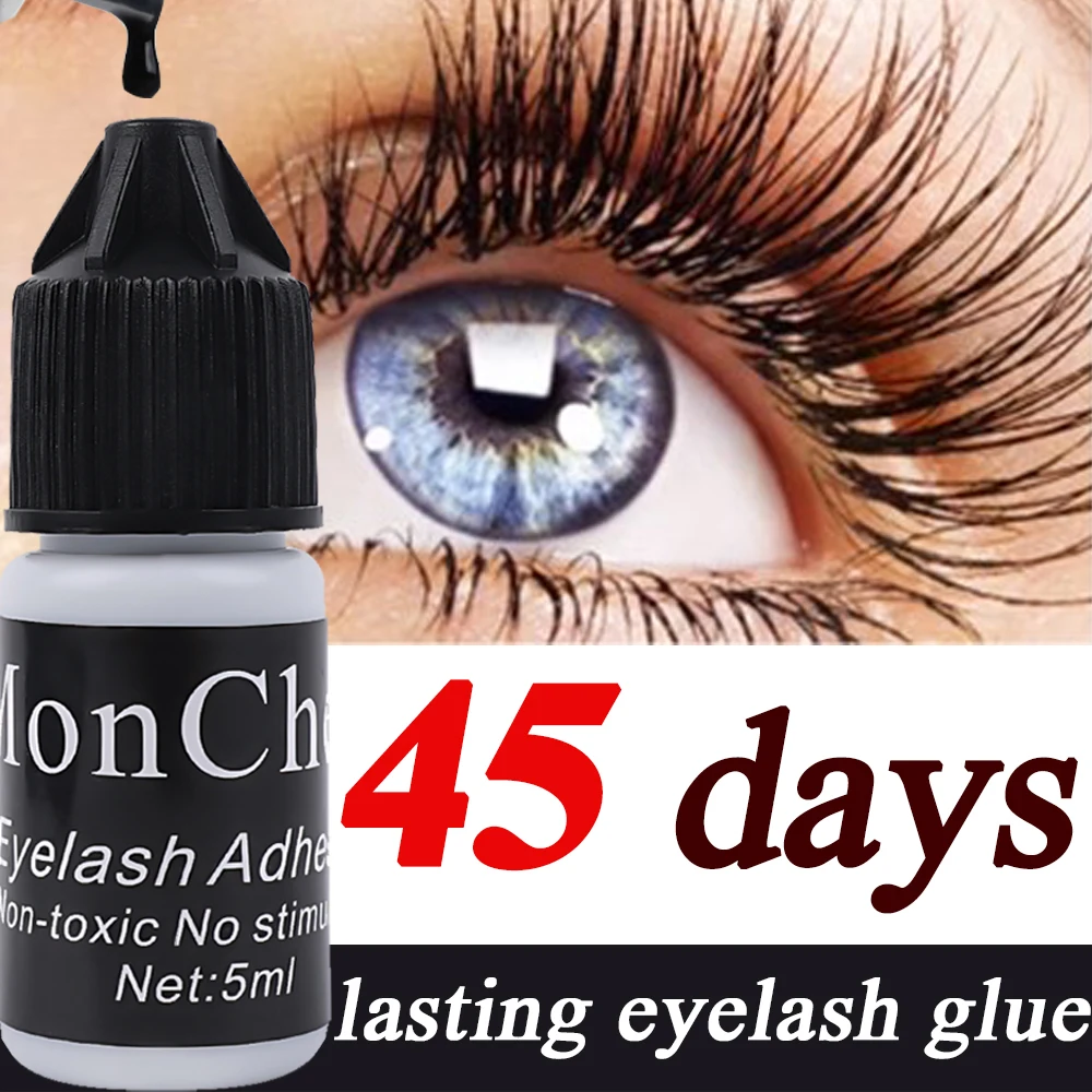 No Irritation Eyelash Glue Grafting Lasting Eyelash Extension Adhesive Black Waterproof Extra Strong Lashes Glue Makeup tools