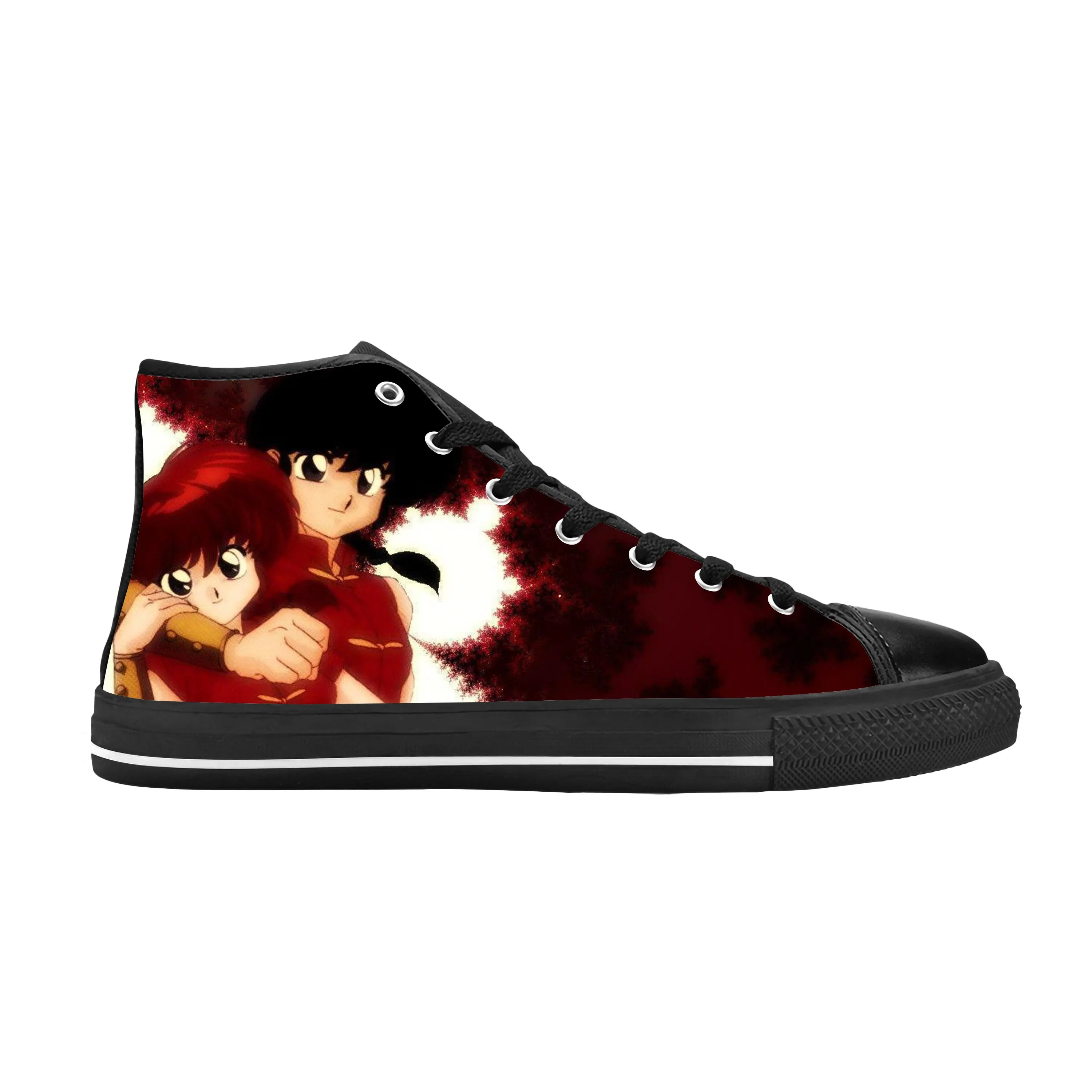 Japanese Anime Manga Cartoon Comic Ranma 1/2 Cool Casual Cloth Shoes High Top Comfortable Breathable 3D Print Men Women Sneakers