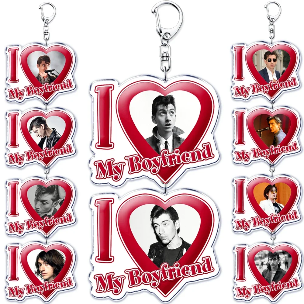 Popular Singer I Love My Boyfriend Band Alex Turner Keychain for Women Key Chain Ring Keychains Custom Jewelry Fans Gifts