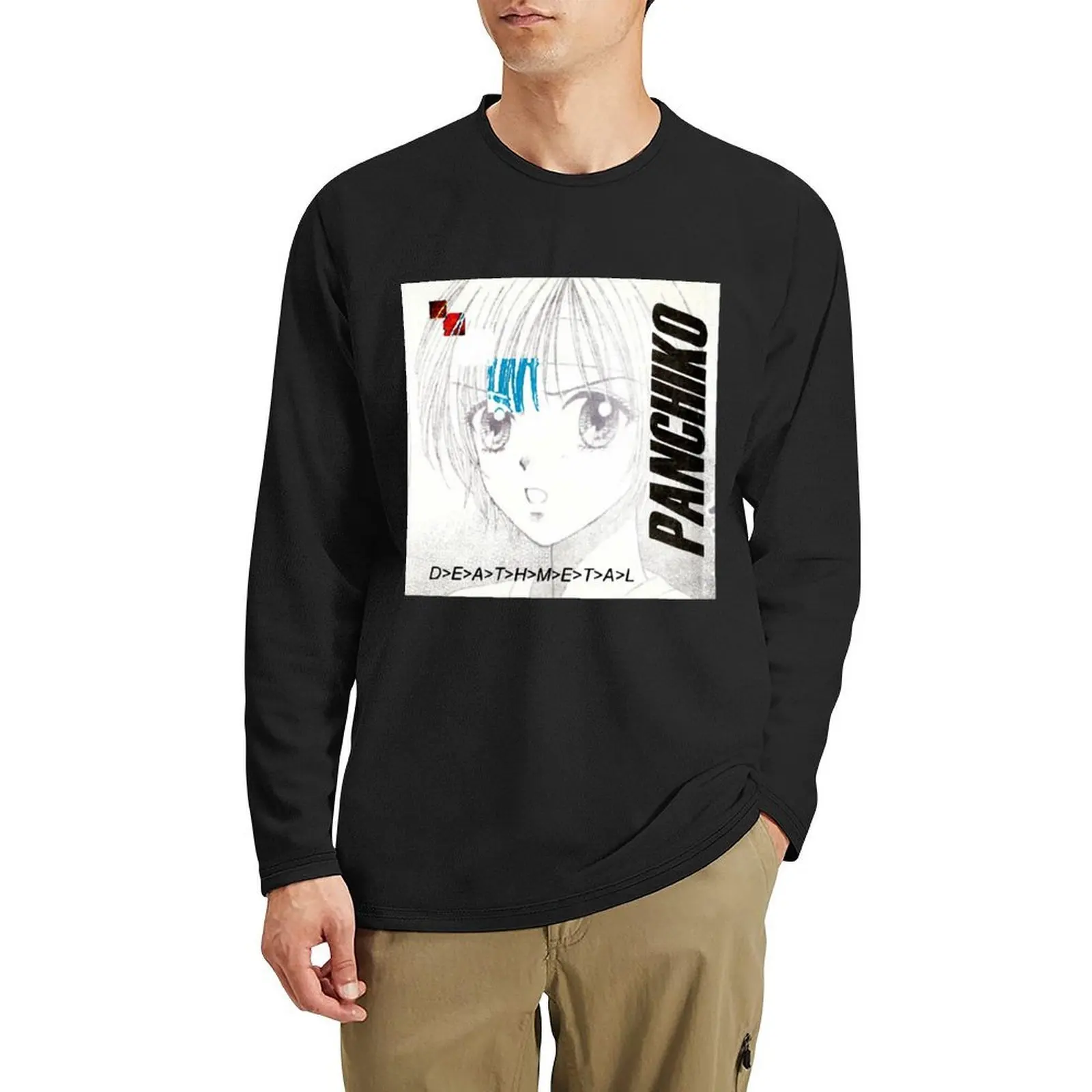 

Длинная футболка PANCHIKO, футболка в стиле каваи, мужская одежда, футболки, мужские футболки с рисунком, хип-хоп