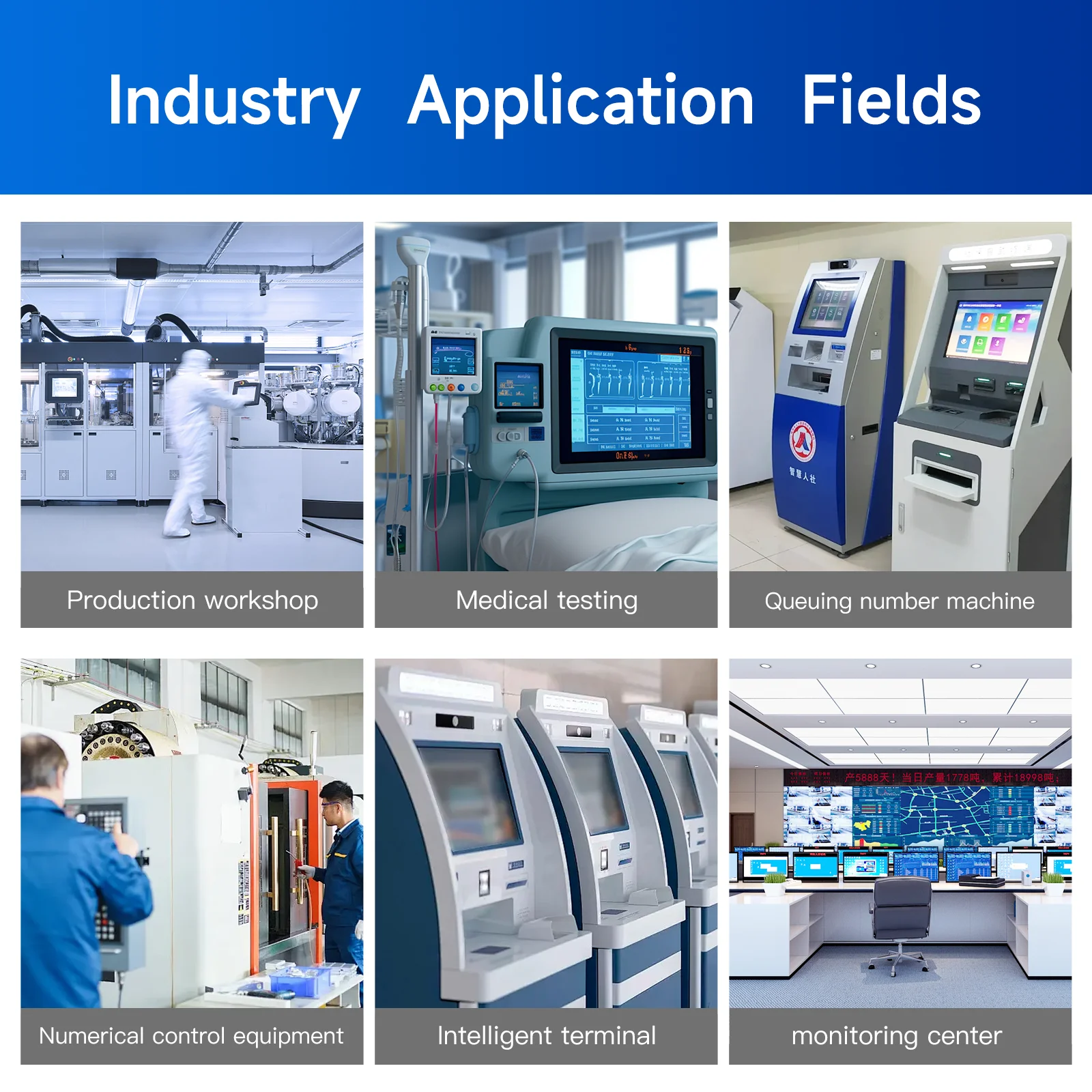 7/10.4/19/23.8 بوصة تعمل باللمس الصناعي المدمج المضادة للتدخل عالية الوضوح التحكم الصناعي بالسعة العرض #6