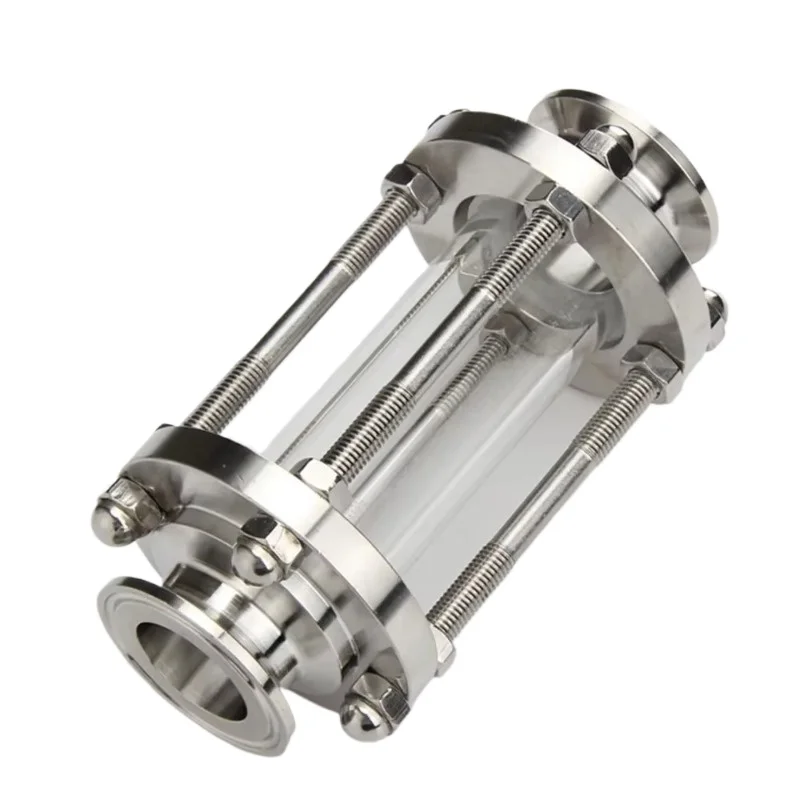 45/51/57/63 mm Tri Clamp Clover Sanitay Flow Sight Glass Diopter Fit 64mm Pipe OD 304 Stainless Steel Fitting Homebrew Beer