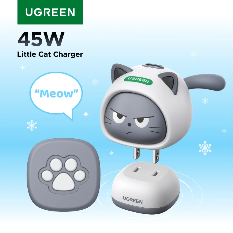 【enchufe-us-diseno-gatito】cargador-ugreen-45w-gan-pd30-usb-c-de-carga-rapida-para-iphone-17-16-pro-max-samsung-s26-ipad-tablet-macbook-air